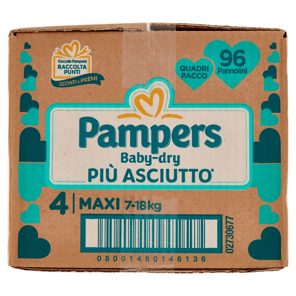Pampers Baby-dry Maxi 96 pz